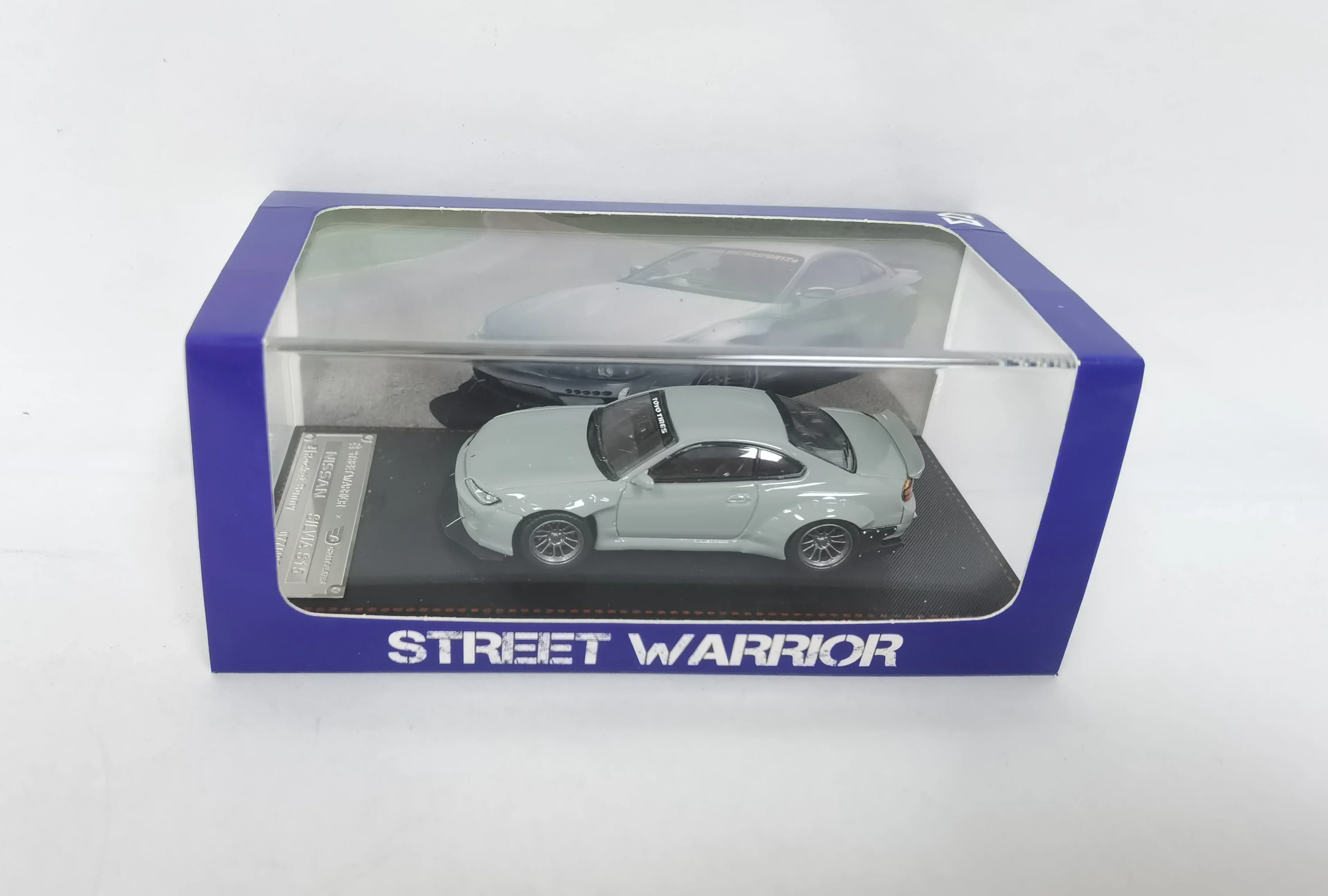 Alloy Display Street Warrior x Ghost Player Nissan Silvia S15 Rocket Bunny 007/499 Diecast For Collection