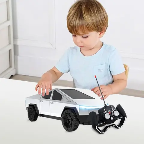 for Tesla Cybertruck RC Remote Control Toy Truck, Rechargeable Mini Vehicle, Christmas Gift for Boys & Girls 6+