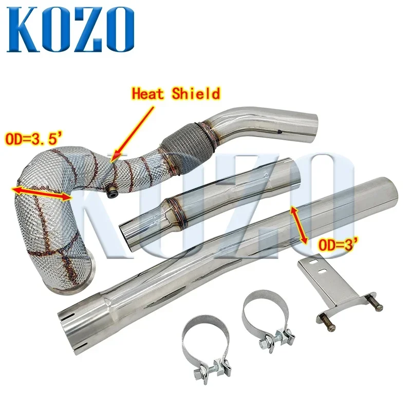 Kit de tubo de escape descendente para audi, a3, s3, 2,0 t, MK7, golf R, Quattro