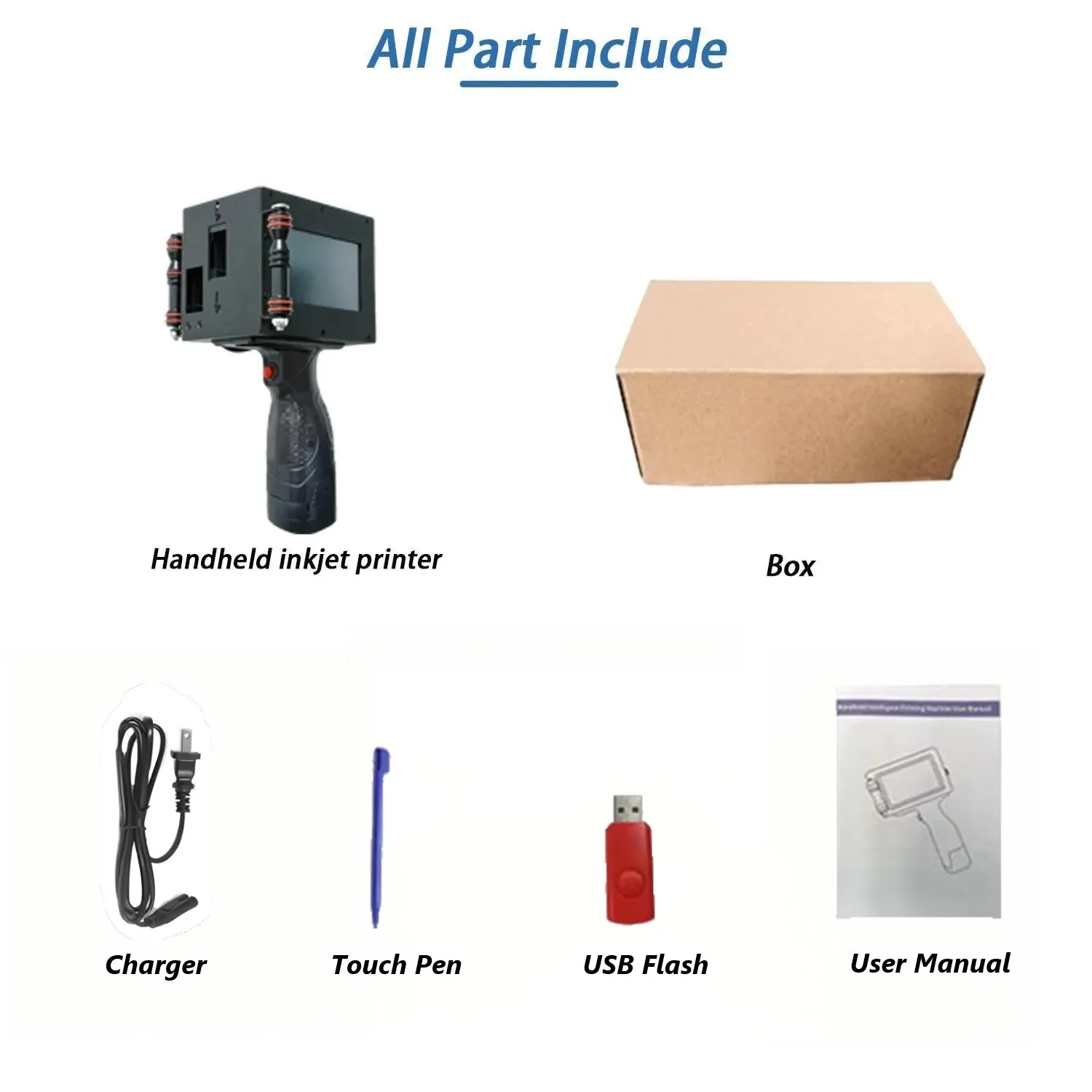 DCODE 530PLUS 50mm Portable Handheld Thermal Inkjet Printer QR Barcode Batch Number Logo Expiry Date TIJ Coding Machine