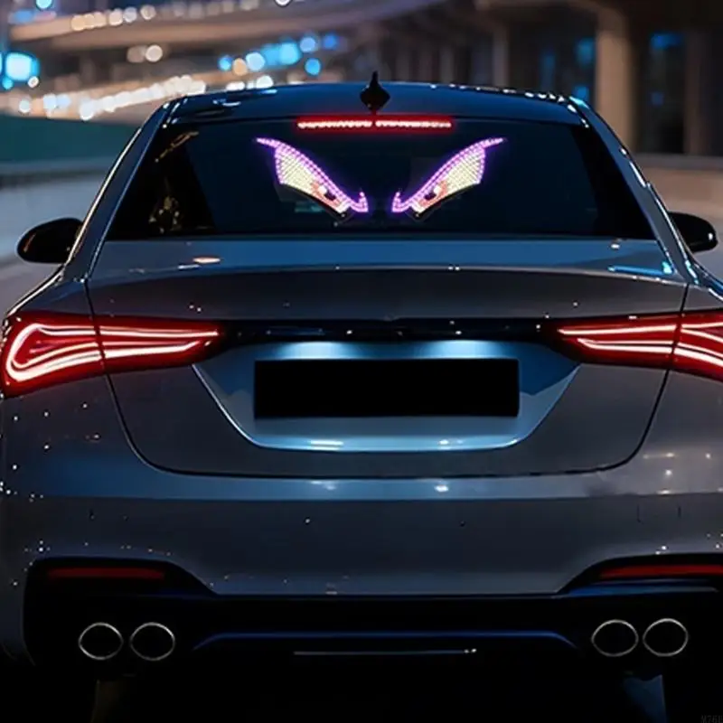 M76E 1 Paar einzigartige LED-Automobil-Dekorationsleuchte mit Dämonenauge, USB-betrieben, mit lebendiger Farboption für Autos – Detail 4