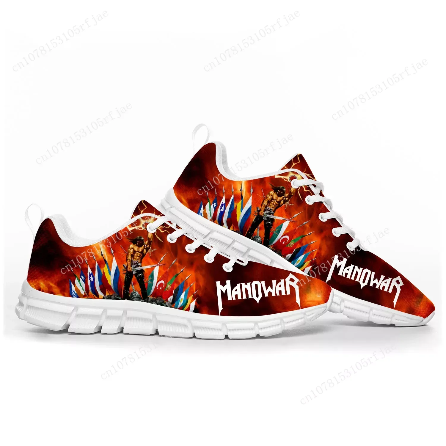 Manowar-zapatos deportivos de banda para hombres, mujeres, adolescentes, niños, zapatillas personalizadas, zapatos casuales hechos a medida, zapatos de pareja de alta calidad