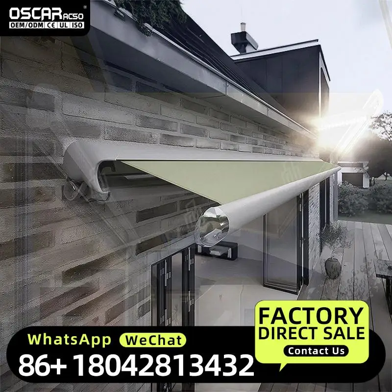 Outdoor Luxury Retractable Electric Pergola Kits with Aluminum Frame for Balcony Made in China Unique Design Wood Plastic Alloy