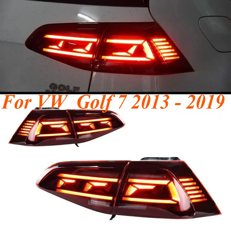 

LED Tail Lights For VW Volkswagen VW Golf 7 2013 - 2019 With Start Up Animation Sequential Indicator Rear Lamp Assembly