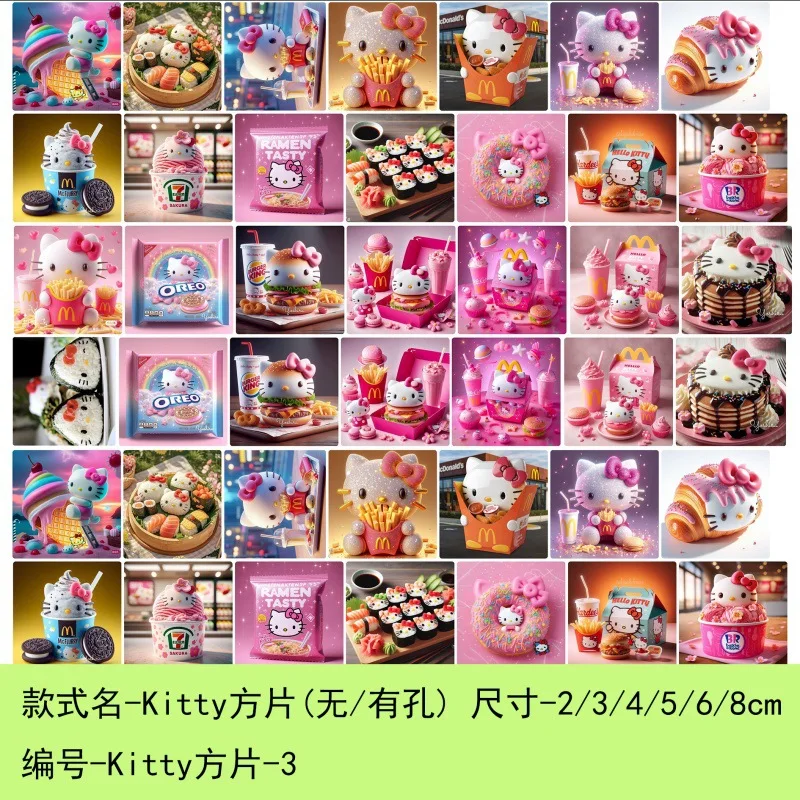 

Hello Kitty Storage Box Acrylic Square Sheet Sanrio Series Handmade Materials Diy Tissue Box Key Chain Pen Holder Accessories