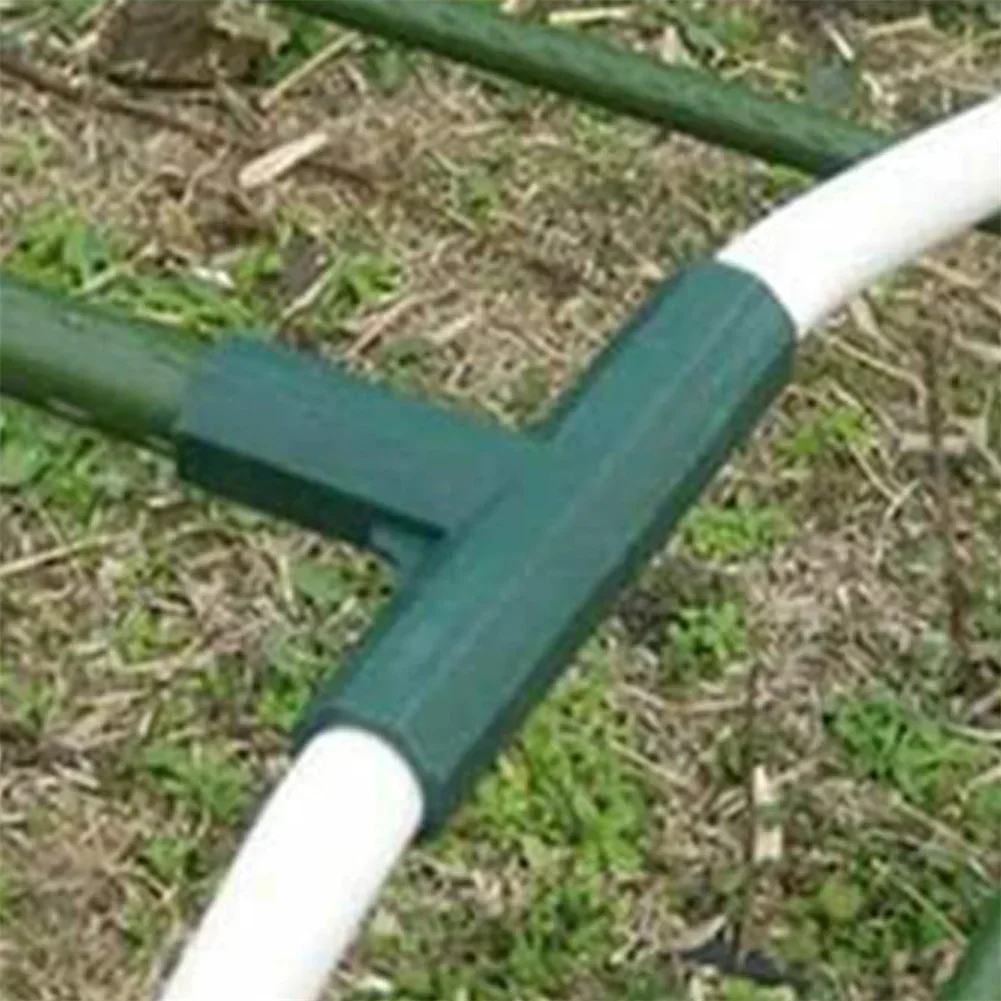 

14pcs Greenhouse Frame Connector PVC Fitting 3 Type Gardening Plant Stakes Plastic Edging Corner Connection Accessories
