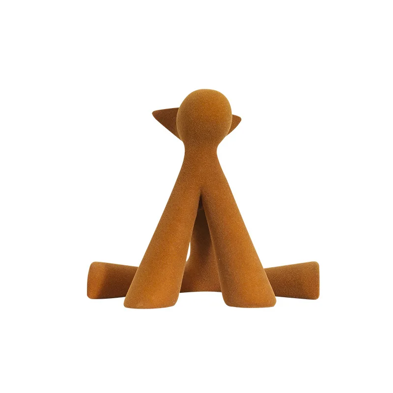 

Simple modern flocking cat creative ornament high sense niche abstract art living room TV cabinet desktop decoration