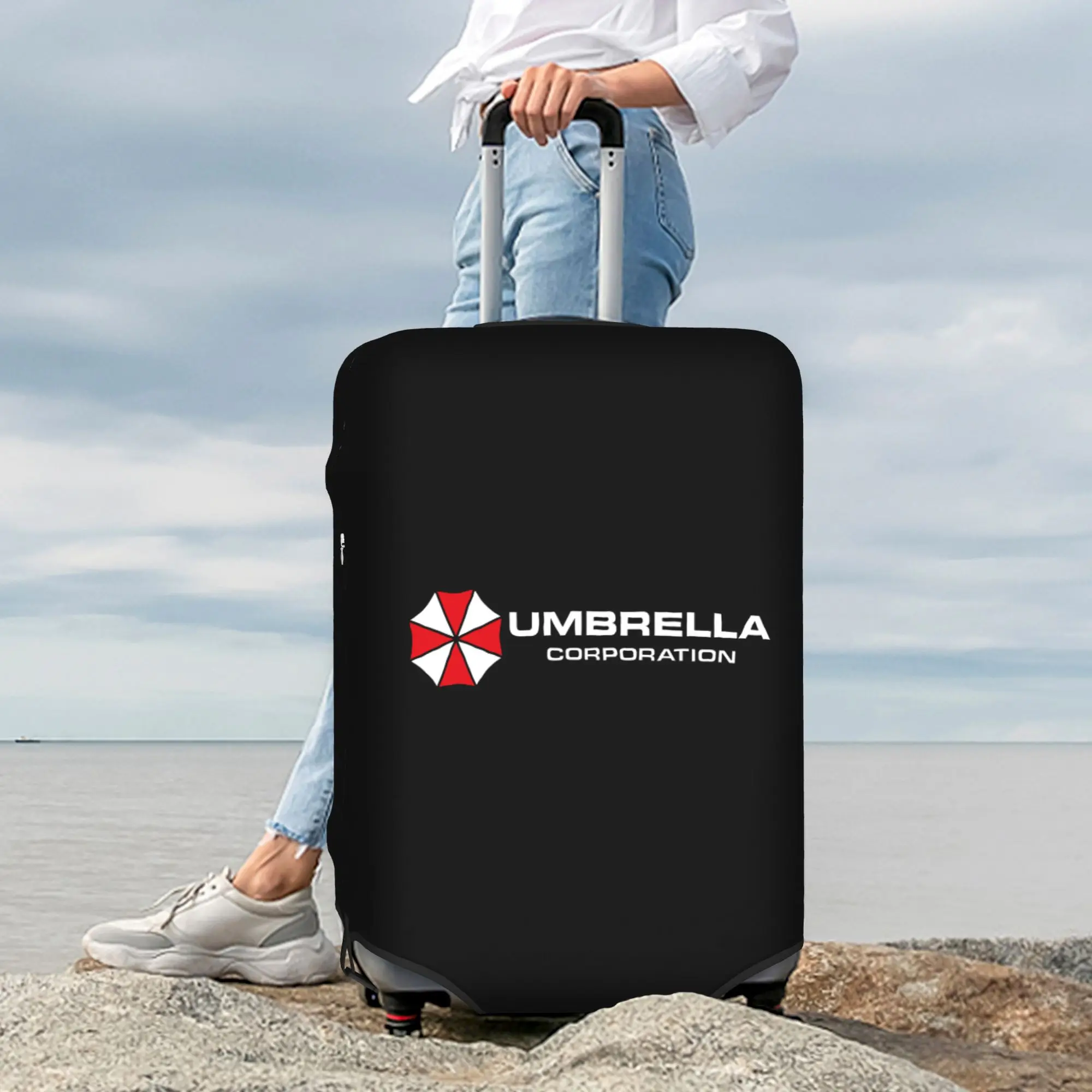 Custom Fashion Umbrella Corporation Luggage Cover Protector Funny Video Game Travel Suitcase Protective Cover for 18-32 Inch