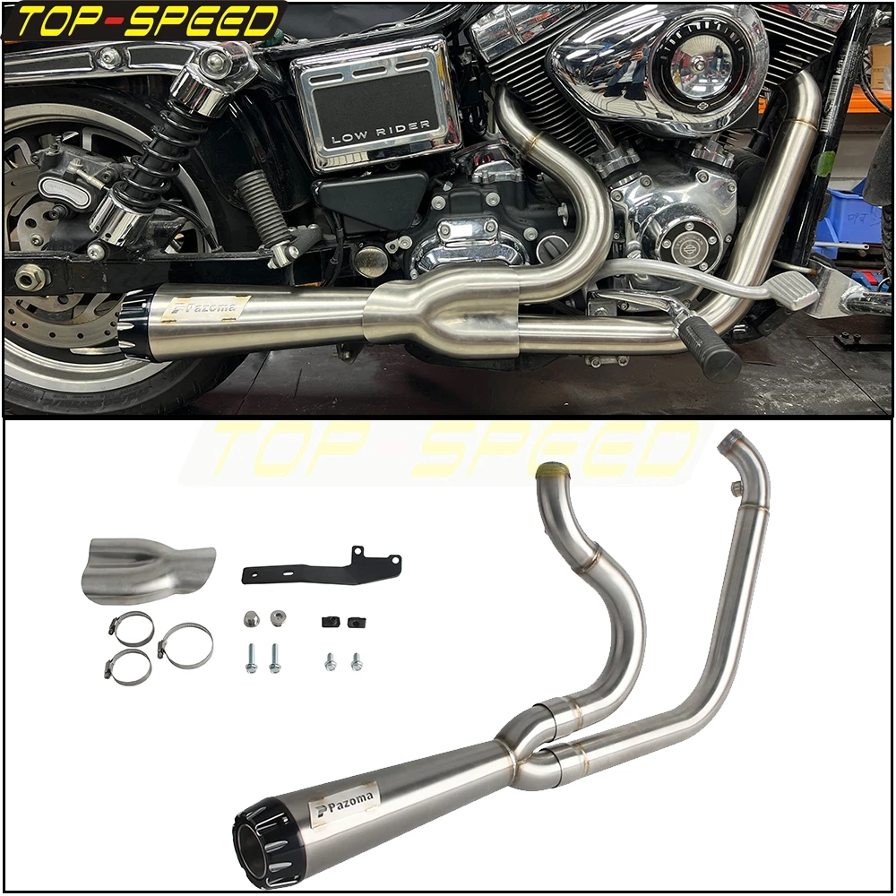 Motorcycle Muffler Exhaust System Stainless Steel Exhaust Muffler Pipe For Dyna Super Glide FXDI35 FXDC FXDCI FXDSE FXDSE2 FXDI