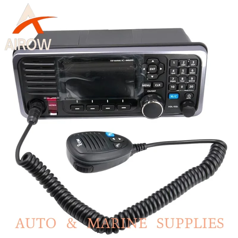 Airow auto IC-M605 25W VHF Marine Mobile Radio Class D  IPX8 Waterproof AIS SDR Radio GPS Navigation Communication Radio