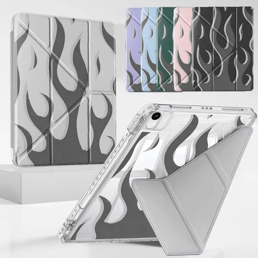

Tablet Case For iPad Pro 2025 Air 4 5 M3 M2 1 2 M4 11inch Mini 6 7 Pro 11th 10th 9th 8th 7th 12.9inch Y-Fold Holder Cover
