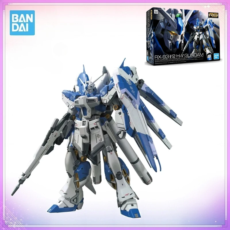 Bandai Origineel RG 1/144 Hi-ν Hi Nu Gundam RX-93-v2 Actiefiguur Bouwmodel Kit Speelgoed Kerst Verjaardagscadeau Decor Gunpla