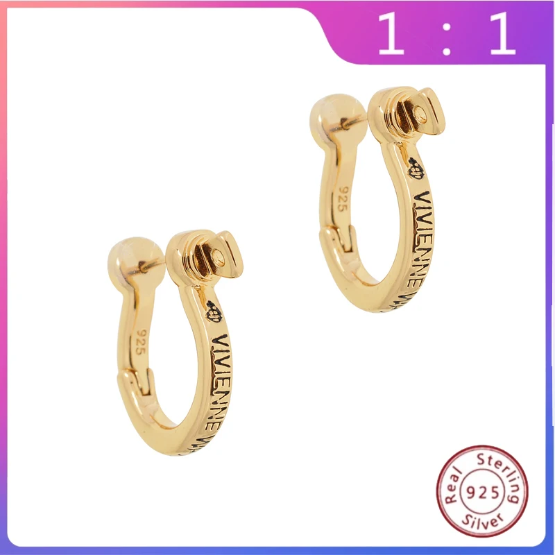 MI bolt letter Saturn ear buckle versatile