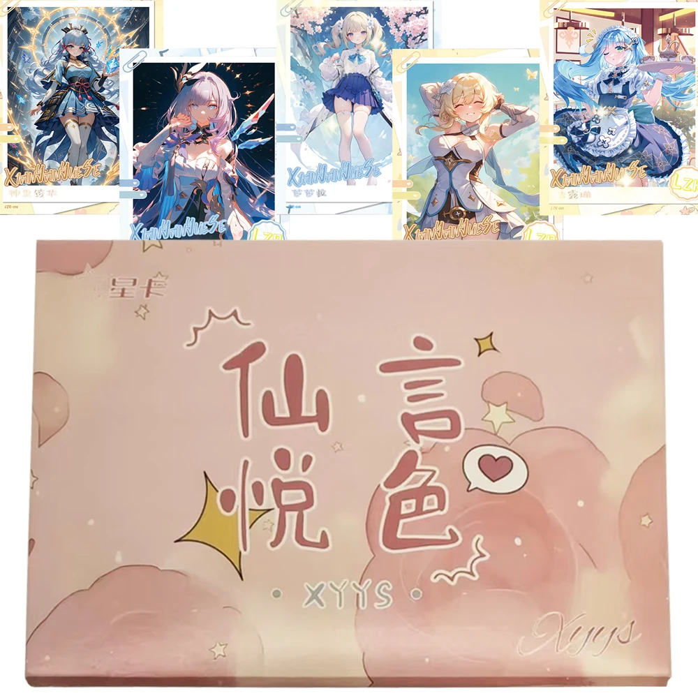 

Beautiful Woman Goddess Story Cards for Kids Anime Girl Party Exquisite Creativity Double Fold Game Trading Cards Table Toy Gift