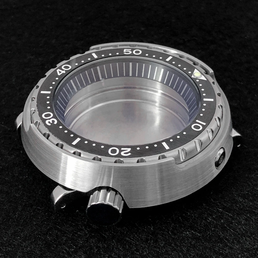 

45mm Watch Case Waterproof Stainless Steel Case for NH35/ NH36 Movement Mineral Glass Watch Accessories Replacement Parts