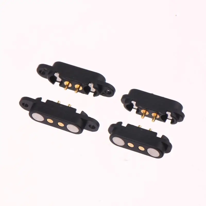 2 Pole Male Female 2A Waterproof Magnetic Pin Connector 2.54mm Spring Fast Charging DC Power Socket 2Pin