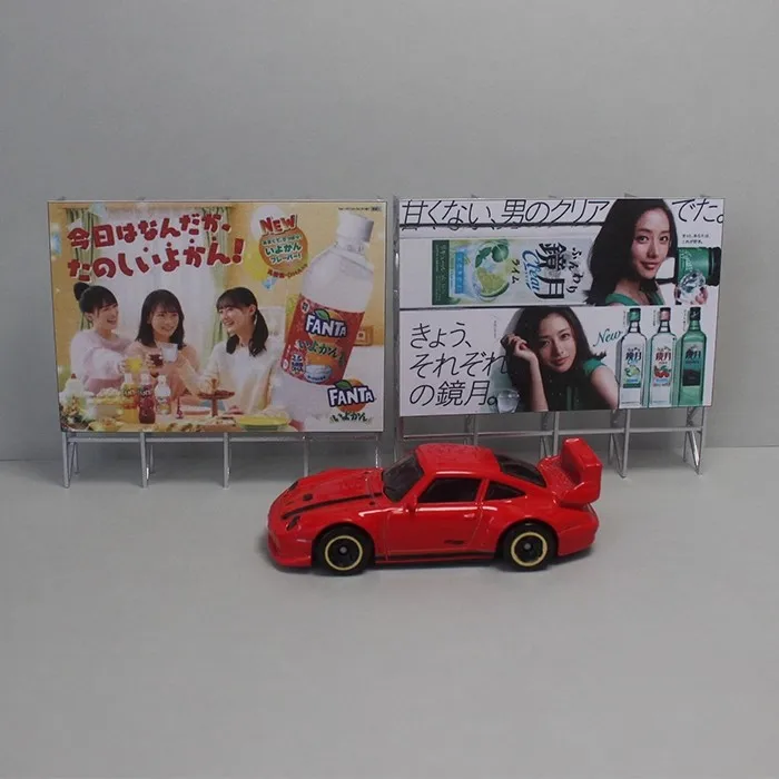 

Handmade 1:64 Scale Japanese-Style Parking Lot Billboard Set Props 1/64 Wheels Scene Diorama