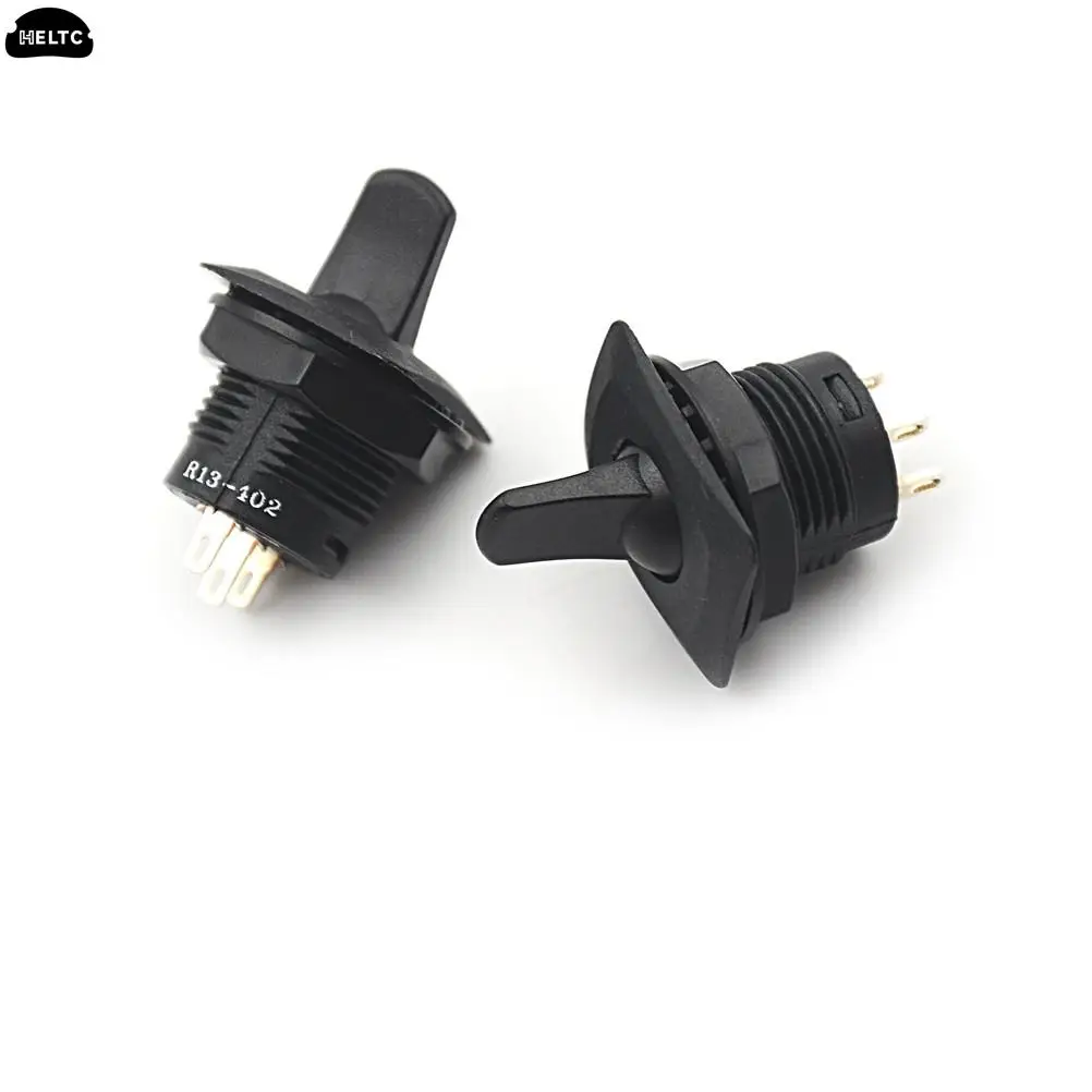 2 pièces Noir document SCI R13-402 ON-ON 3Pin 2Position Maintenu Rond Toghidden Joli SPDT Panneau Montage En Gros