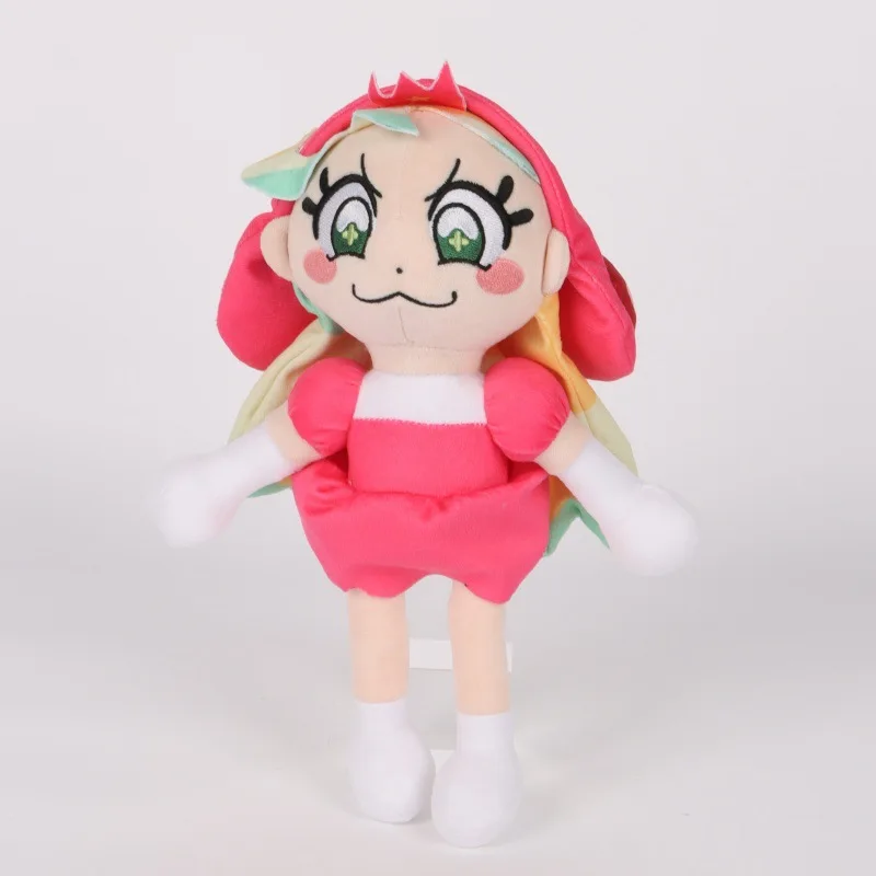 

New Animation Peripherals Pink Girl Plush Toy Holding 28cm Fans Collection Ornament Room Decoration Plush Doll Toy For Kid Gift
