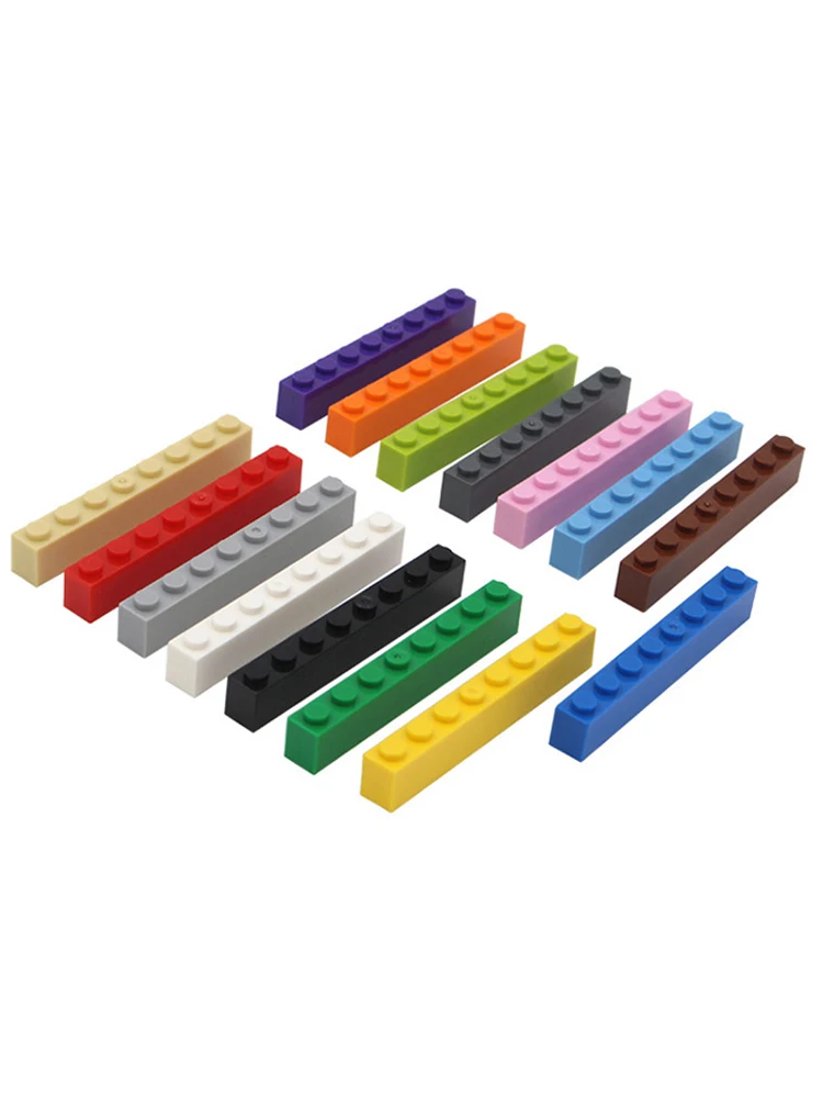 Figurines de construction de cigarettes pour enfants, optique, 1x8 points, bricolage, briques, taille créative, compatible avec 3008, jouets en plastique, 50 pièces