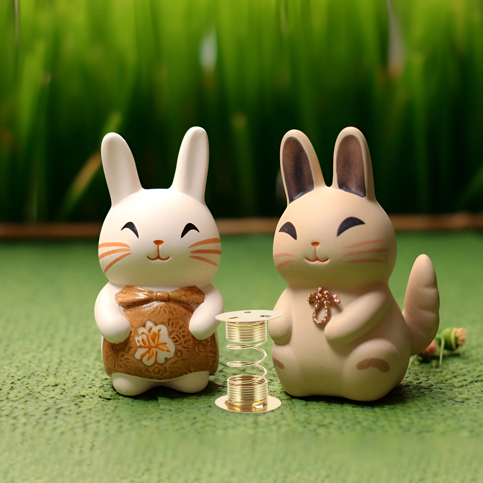 

10pcs Spring Base Adhesive Dancing Baby Shaking Toy Accessories Clay Ornament Fortune Cat Swing Spring for