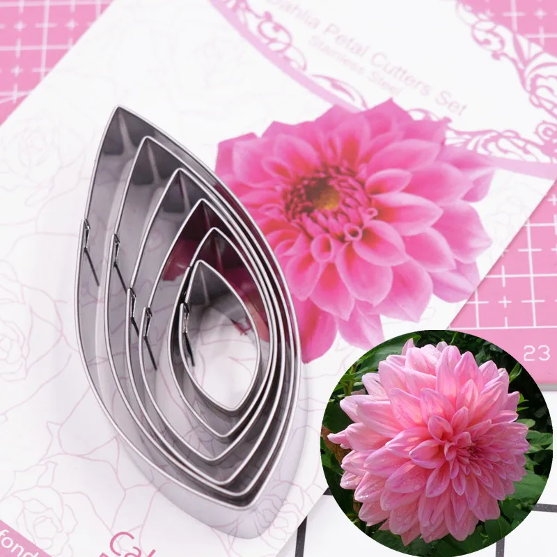 6PCS/Set Stainless Steel Cutter Pottery Clay Modeling DIY Handmade Craft Llotus Flower Mold  Tools Accessories