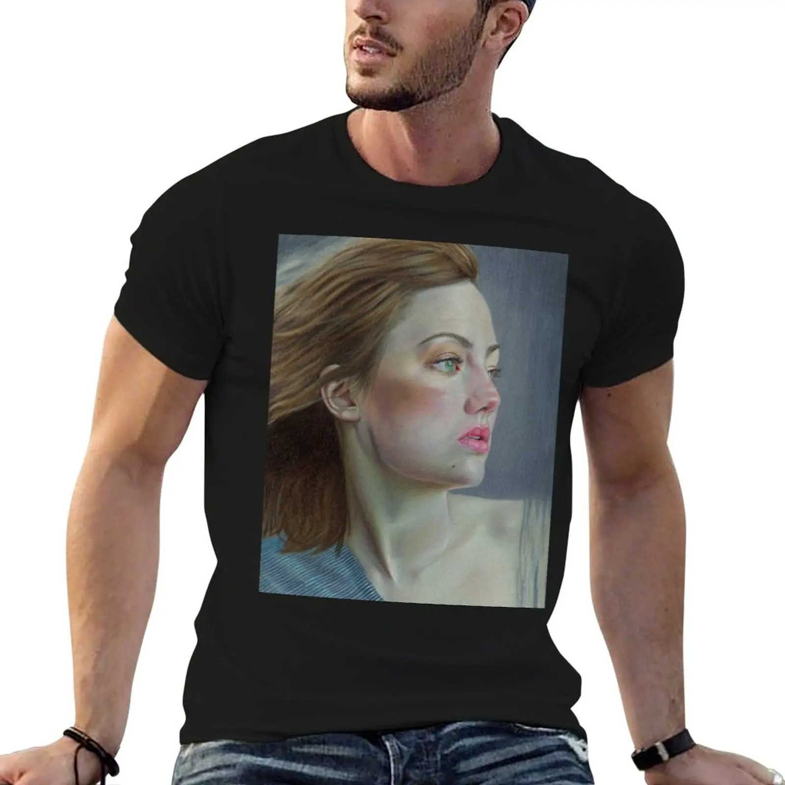 

Portrait T-Shirt t shirts for man cotton funny t shirts for man slim fit T-Shirt