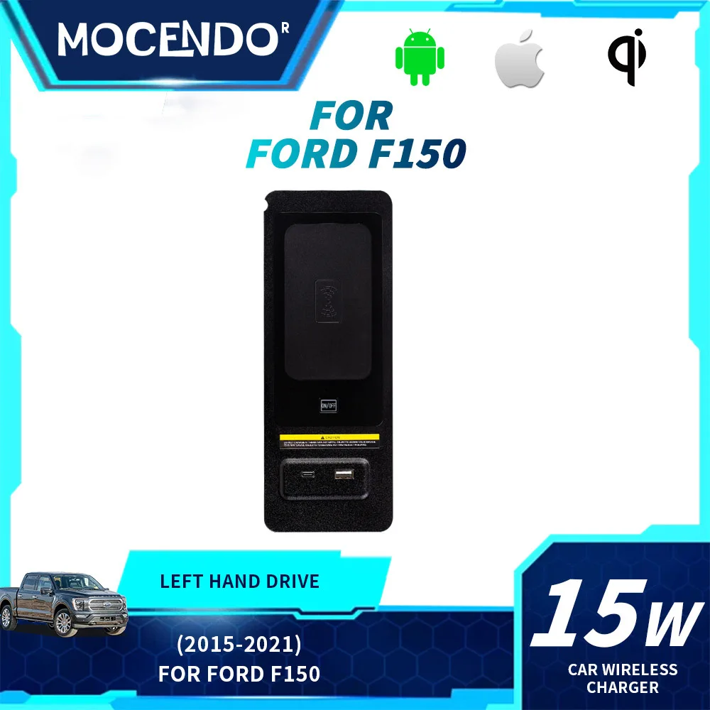 

For Ford F150 F-150 Lobo CS 3500 Raptor 2015-2020 Car Wireless Charger Phone Fast Charger Plate Mat Car Electronics Accessories