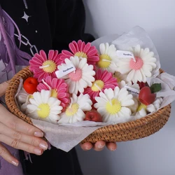 3D Daisy Scented Candle Silicone Mold DIY Flower Shape Resin Molds Flower Soap Making Craft Candles Mould Home Decor Supplies