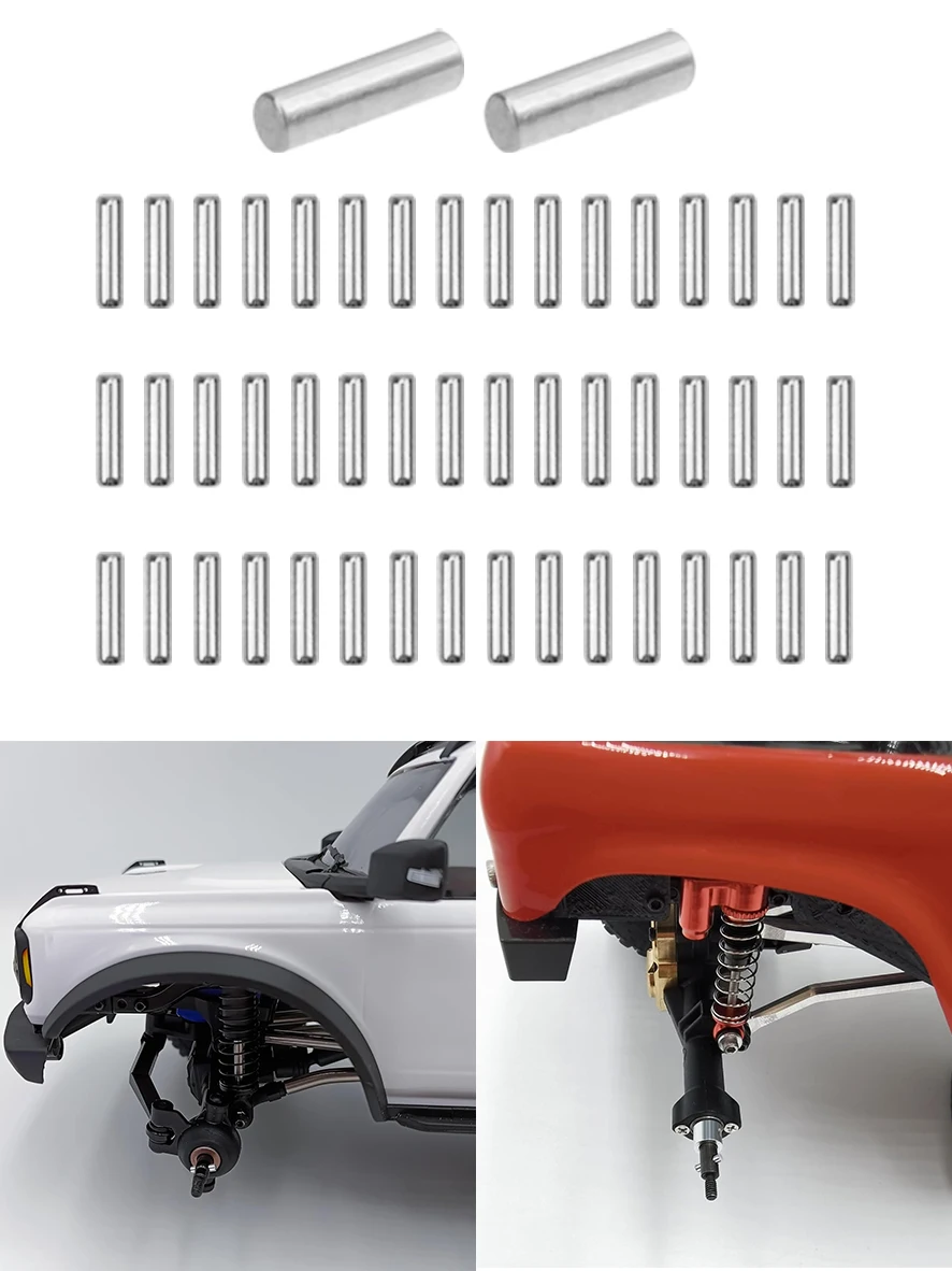 50Pcs 1.5x5mm / 1.5x10mm Pin Hex Wheel Hub Nut Pins Hinge pin for Axial SCX24 FMS FCX24 WPL Wltoys 124017 MJX Hyper Go RC Car view 2