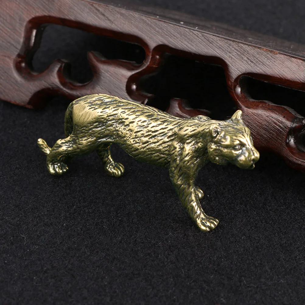 

Tiger Paperweight Desktop Tiger Decor Fine Craftsmanship Wear-Resistant Brass Compact Design Household Decoration Home