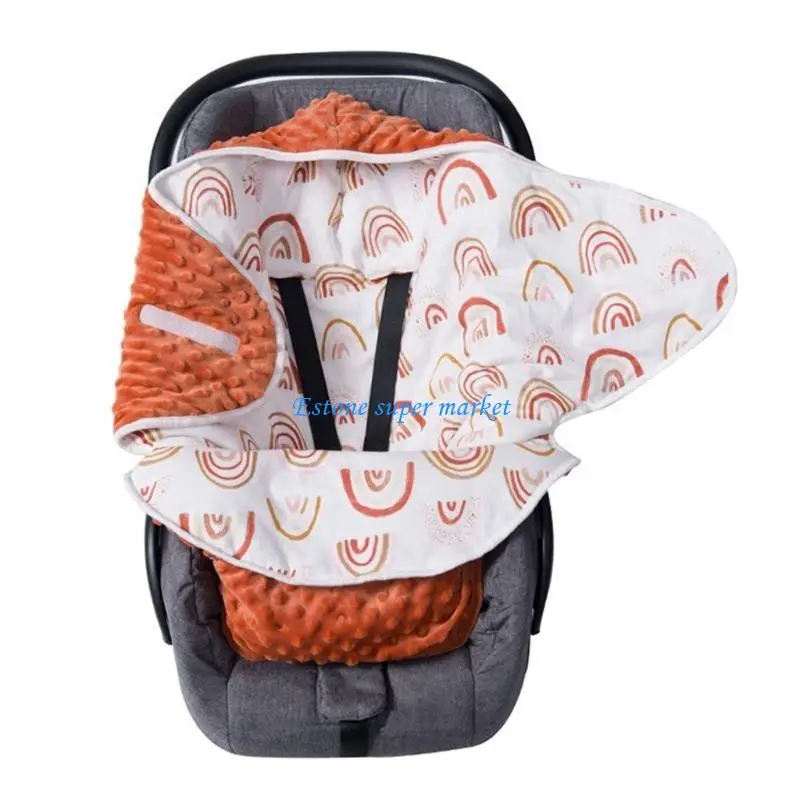 090B Breathable Cotton Baby Swaddles Easy Use Baby Blanket for Car Seats strollers