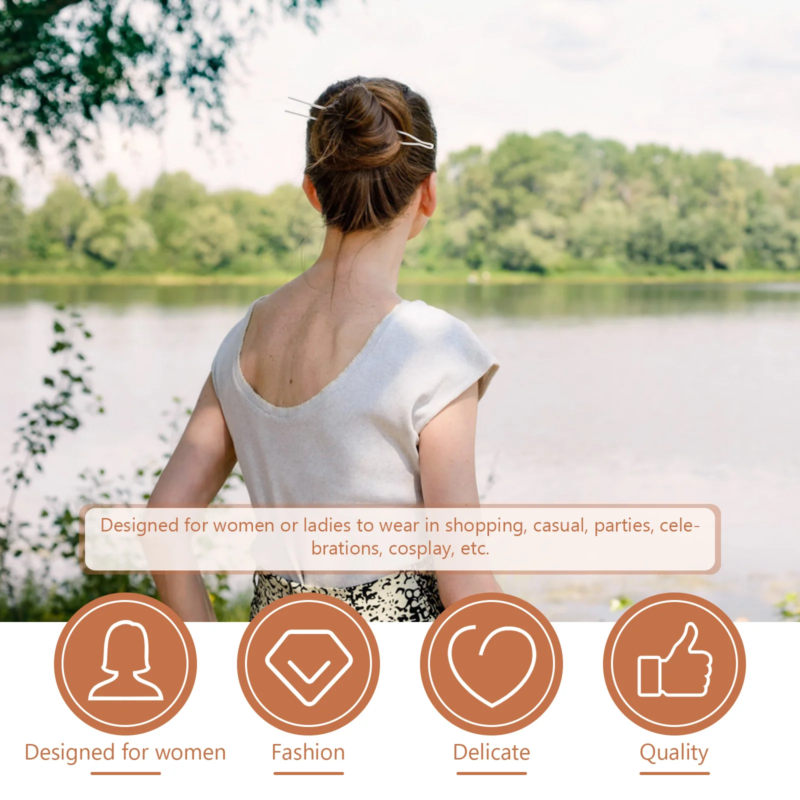 

5Pcs Multi-Functional Hair Stick Delicate Hairpin DIY Tool for Cosplay Parties Gifts for Beloved Friends Family