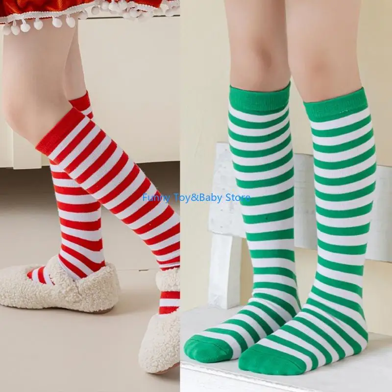 

Детские полосатые носки до середины икры, эластичные, удобные, для ежедневного активного отдыха, C90B