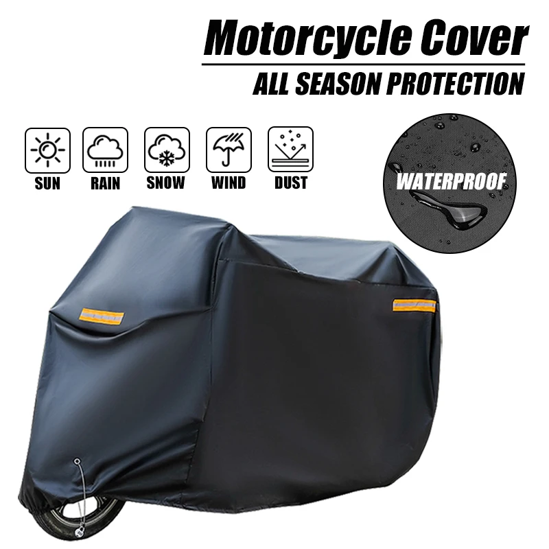 Waterproof Motorcycle Cover Dustproof UV Protective Outdoor Rain Covers for Motorcycle Scooter Bicycle Cover Weather Protection