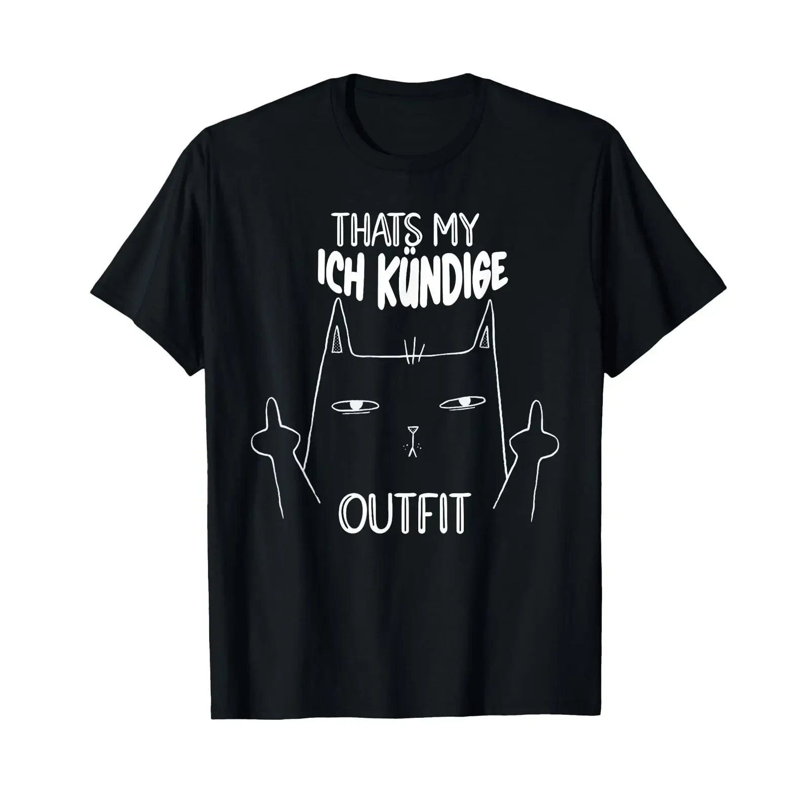 T Shirt with German Text quot Ich Kündige Employment Contract vintage Washed graphic Soft fashion Versatile Casual Stretched