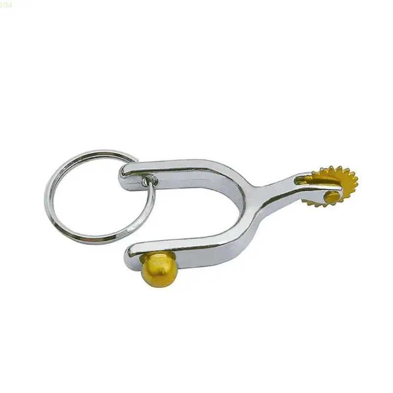 Alloy Spur Keychain Equestrian Accessory Unisex Purse Pendant Fashionable Bag Charm Metal Keyring for Bags and Gifts NM