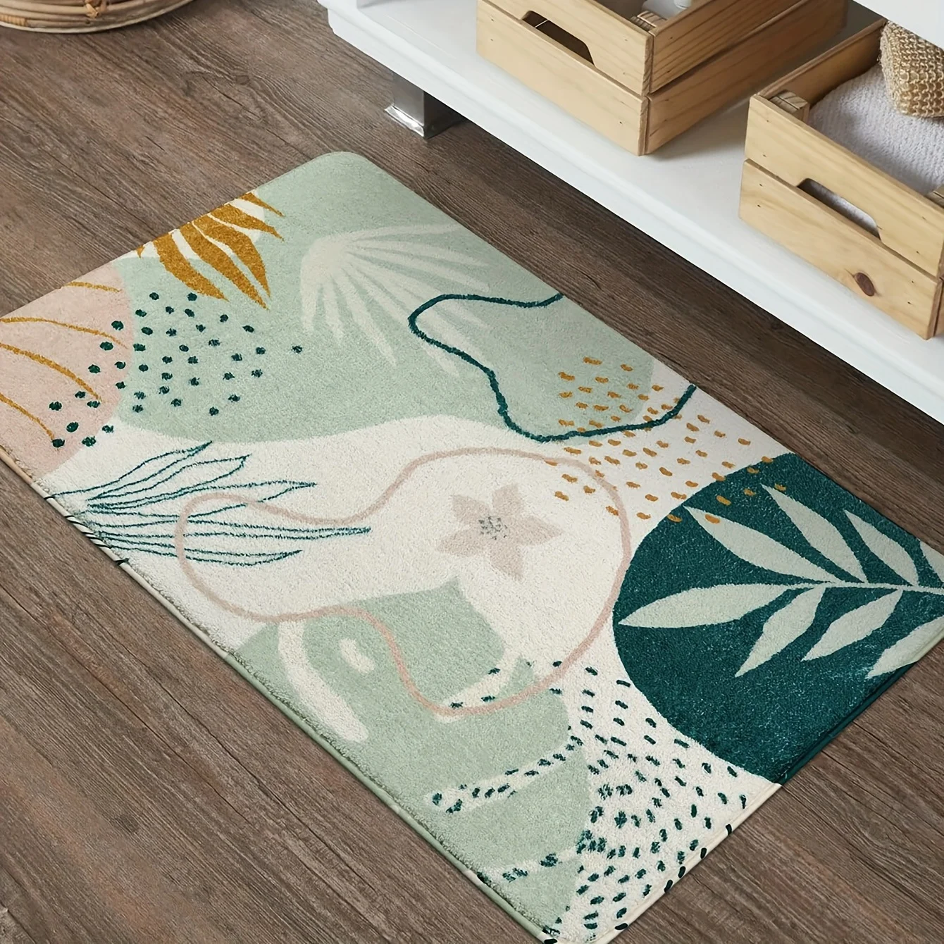 New Imitation Cashmere Bathroom Non-Slip Floor Mat, Absorbent Fast Drying Mat, Bathroom Landscape Decoration, Home Decoration