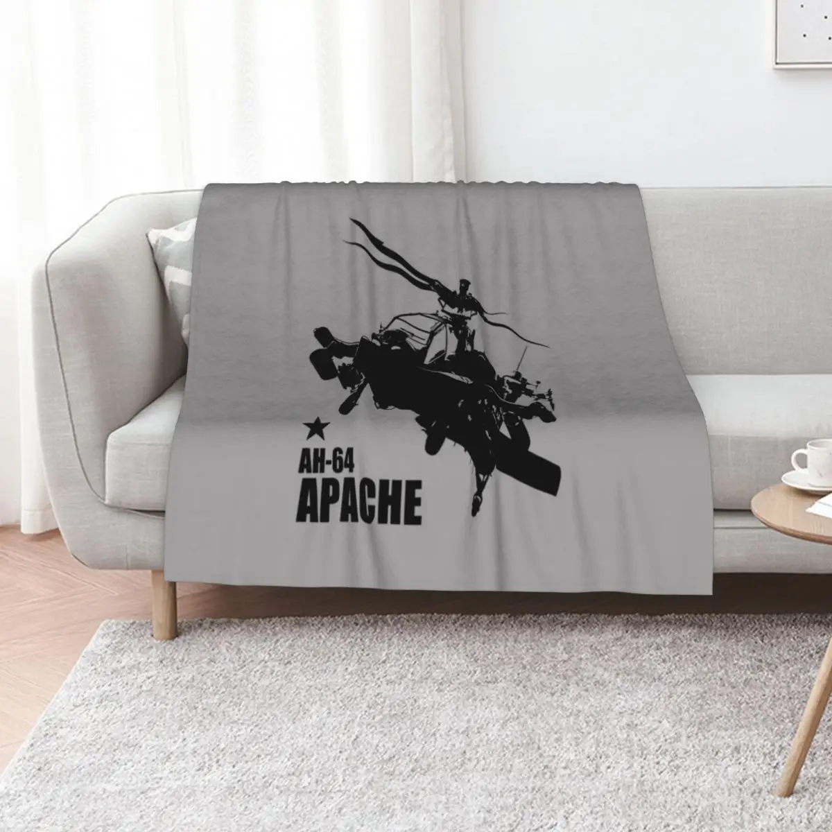 AH-64 Apache (Small logo) Throw Blanket Summer Soft Weighted Thins Extra Large Throw Kid'S Blankets