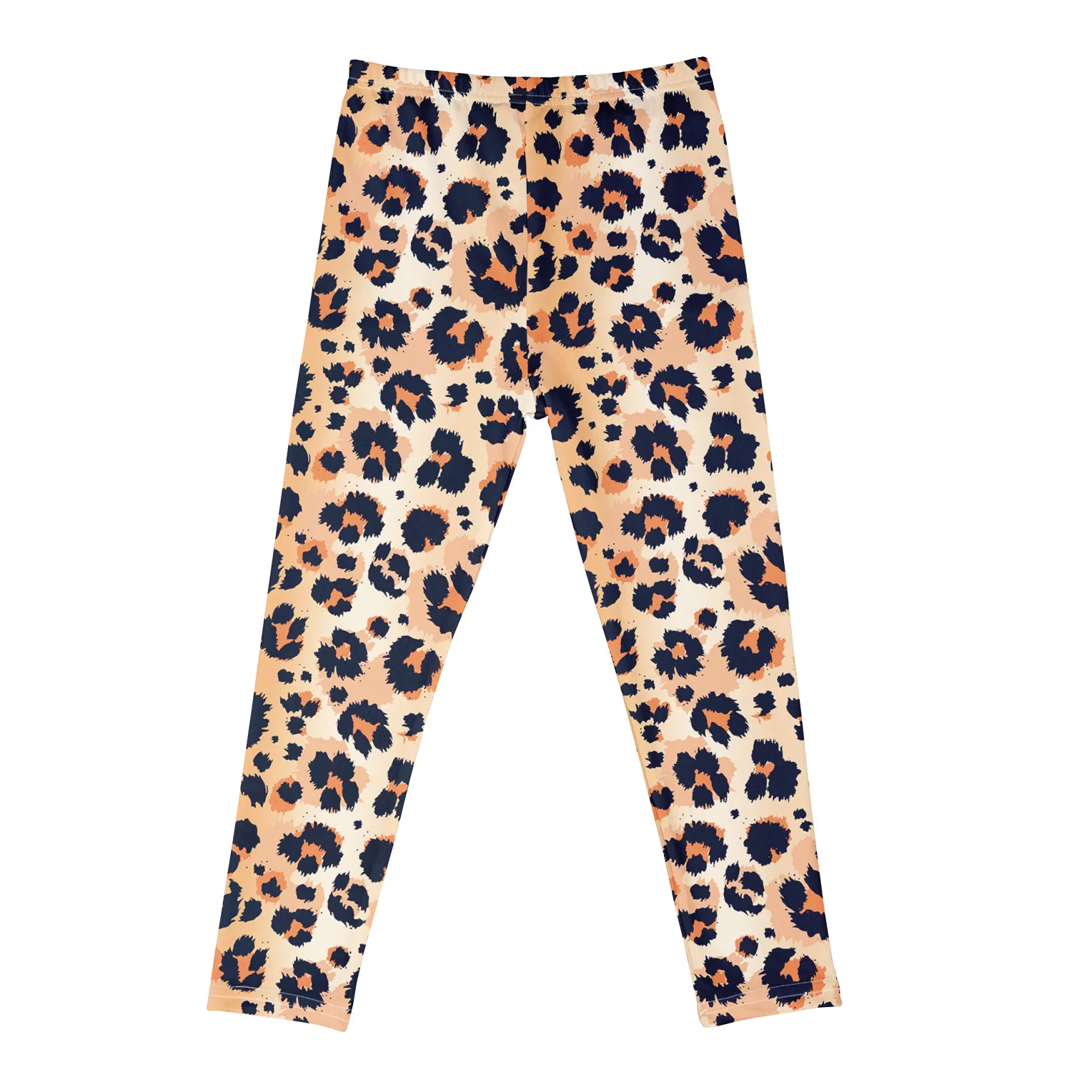 Leopard Print Summer Anti-Mosquito Pants Girls Ice Silk Leggings Thin Elastic Trousers Children\'s Leggings