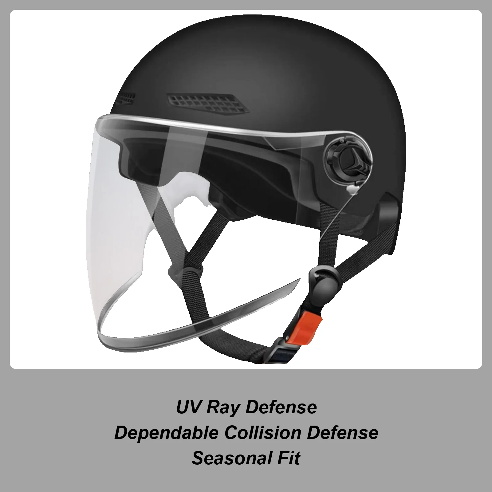 

Motorcycle Half Face Helmet Sun Protection Safety Helmet Quick Release E-bike Helmet for Women Youth Riding Motor Scooter