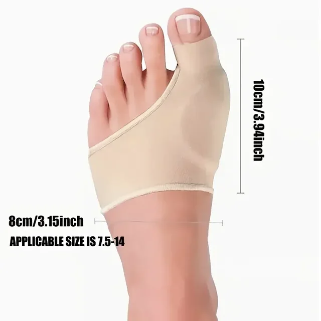 Chaussettes séparatrices d'orteils en silicone - Attelle réglable pour hallux valgus avec correcteur d'oignon et antidérapante, manchon orthopédique jour/nuit 1