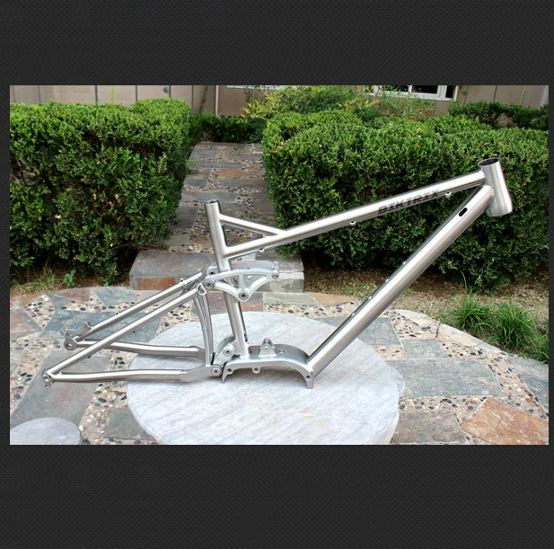 Titanium Suspension Bike Frame Bafang G510 Ultra Titanium Mountain Bicycle Frame Ti Fat Bike Frame