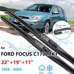 For Ford Focus C170 MK1 1998~2005 Front Rear Wiper Blades Set Kit Window Windscreen Windshield Brushes Cleaning Auto Accessories