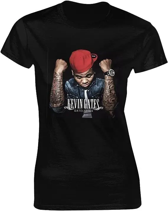 Kevin Music Gates Shirt Women's Custom Fashion Cotton Short Sleeve T Shirts Casual Quick Dry Tee Tops Black