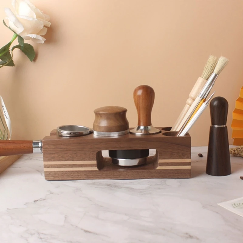 Держатель тампера для кофе, портативный фильтр 51/58 мм, деревянная подставка, станция тампера, дропшиппинг