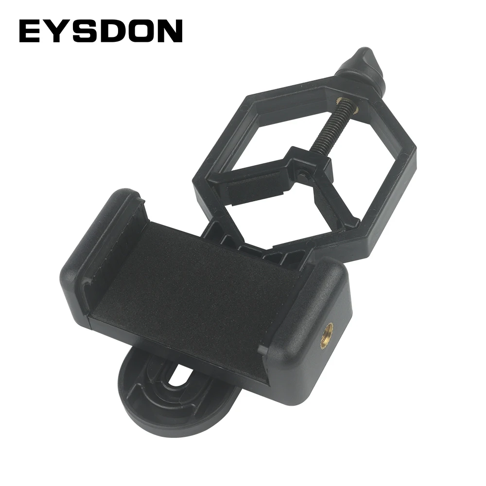 EYSDON Adapter do smartfona Plastikowy do mikroskopu monokularowego Teleskop Lornetka Luneta Uchwyt na telefon komórkowy