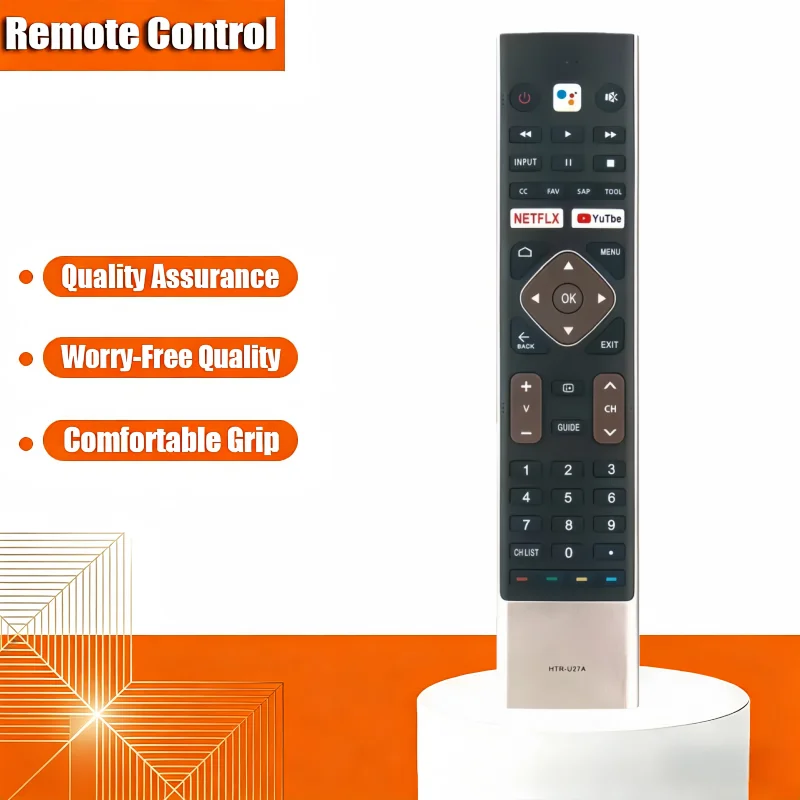 

Replacement Voice Remote Control HTR-U27A for Haier 4K UHD Smart Android TV LE58U6900HQGA LE43K6600SG LE43K6700UG LE50K6700UG LE