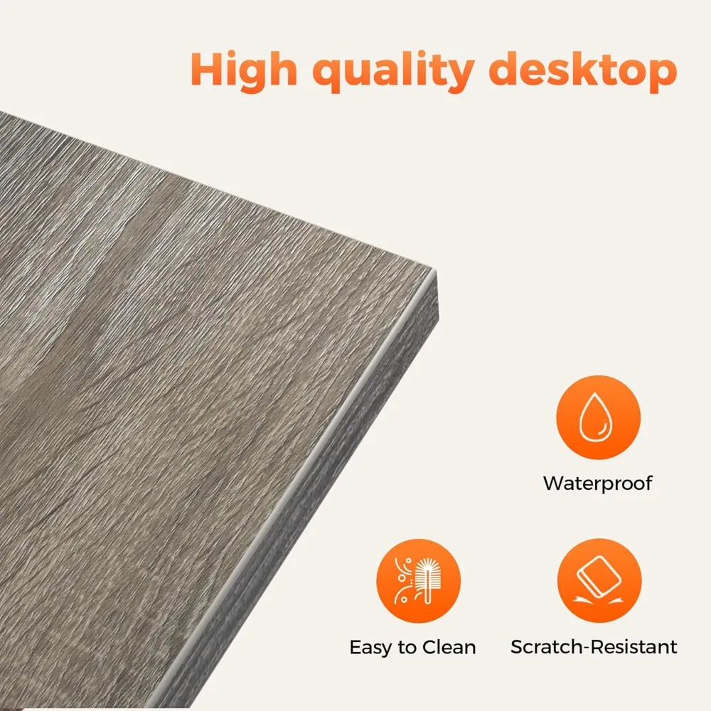 مكتب كمبيوتر للألعاب بعجلات، مكتب مدمج مقاس 48 × 24 للمساحات الصغيرة، طاولة دراسة للمكتب المنزلي على الطراز الحديث