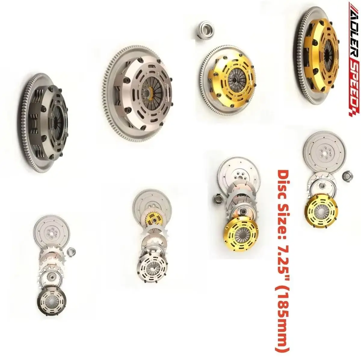 

ADLERSPEED Sprung/Racing Clutch Single/Twin/Triple Disc Kit For 89-91 Honda Civic CRX 1.5L 1.6L D15 D16 STANDARD
